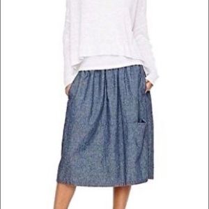 Eileen Fisher Hemp Organic Cotton Chambray Pocket